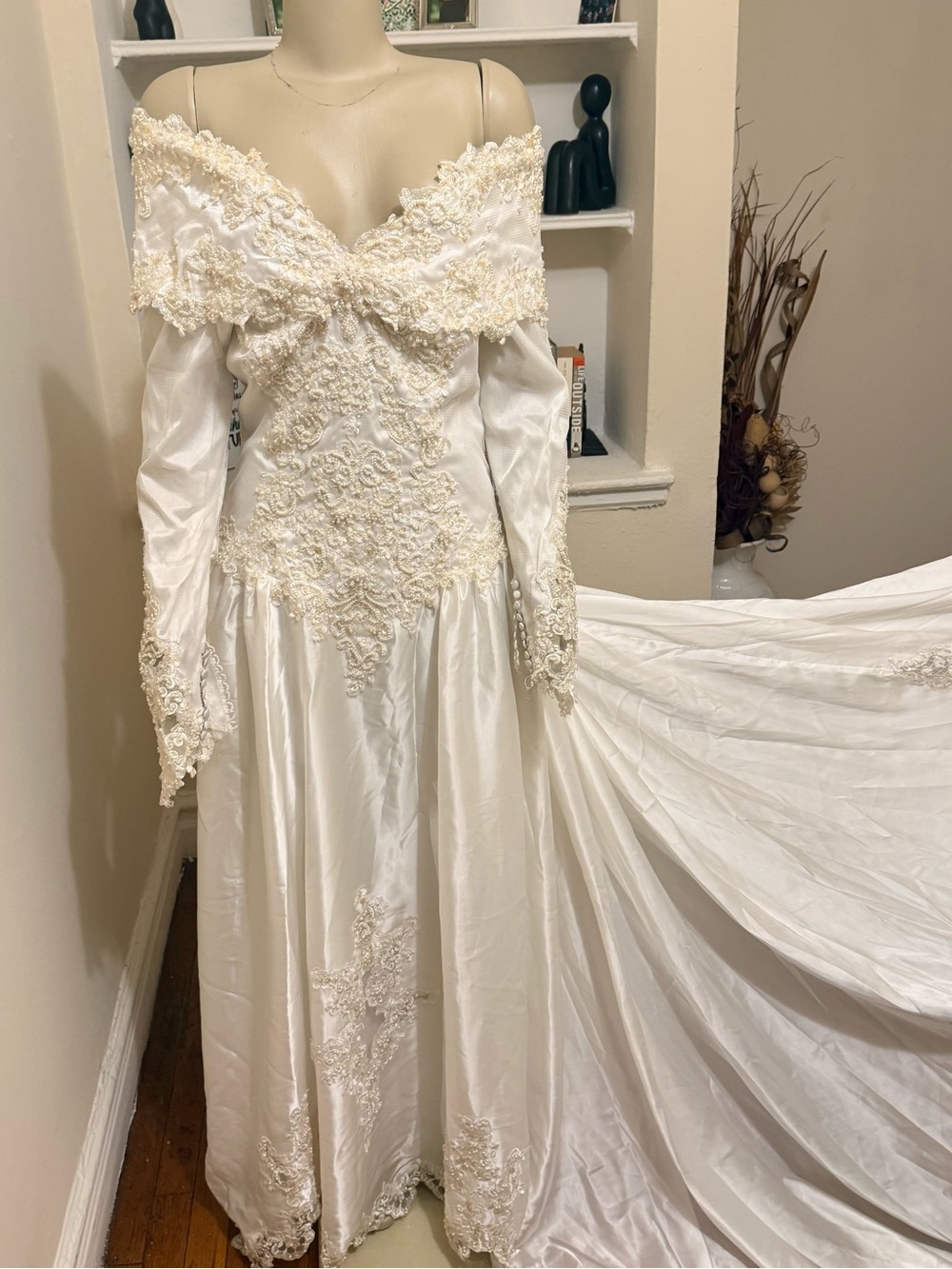 Alfred Angelo Cream Beaded Lace Bridal Bodice